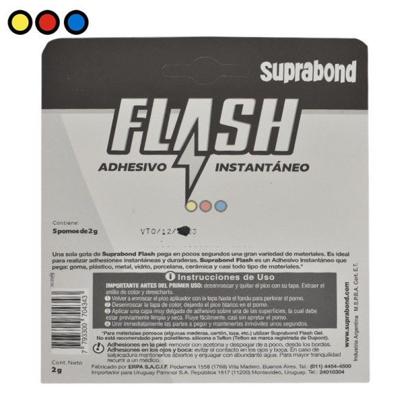 ADHESIVO INSTANTANEO FLASH 20G TIRA