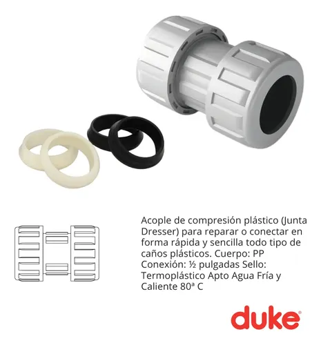 ACOPLE DE COMPRESIÓN P/CAÑO  1/2` (PROFESIONAL)