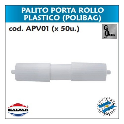 PALITO PORTA ROLLO PLÁSTICO (POLIBAG)