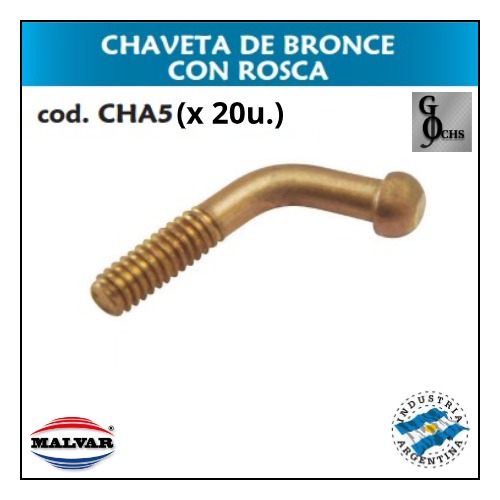 CHAVETA BRONCE CON ROSCA