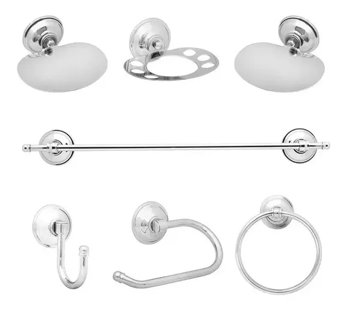 SET DE 7 PIEZAS METALICO P/BAÑO