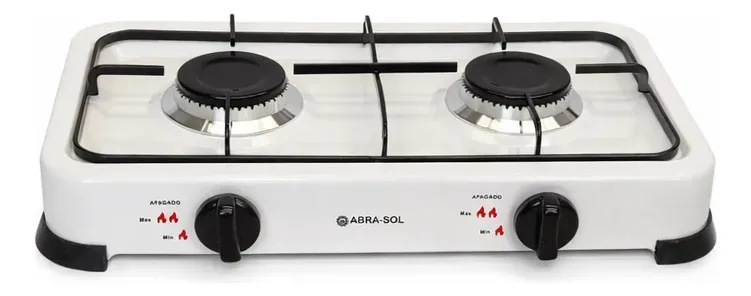 ANAFE 2H P/GAS ENV. MECHERO ALUM. TAPA ENLOZADA C/